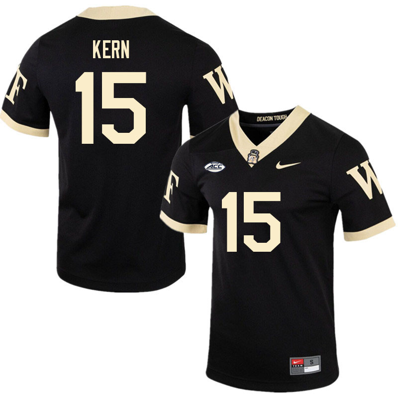 Men-Youth #15 Michael Kern Wake Forest Demon Deacons 2023 College Football Jerseys Stitched-Black
